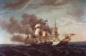 Issac: War 1812. USS Constitution in naval battle