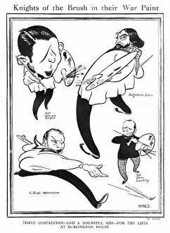 Hynes: War artists caricatured by Hynes