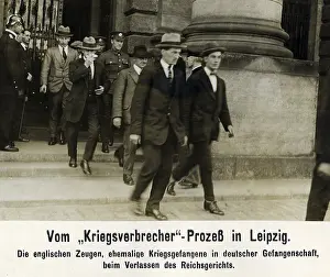 Witnesses: War-crimes trial in Leipzig, 1921