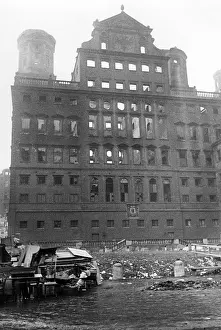 Augsburg: War damage to the Augsburg town hall, 1945