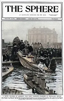 War Loan Campaign in Trafalgar Square, warships launched