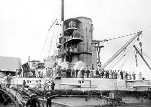 Damages: War ship Friedrich der Grosse in the harbor, 1916