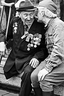 Izmailovo: War veterans at Izmailovo Park, 1987