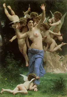 Seeking: Ward Off Love's Arrows, by Bouguereau