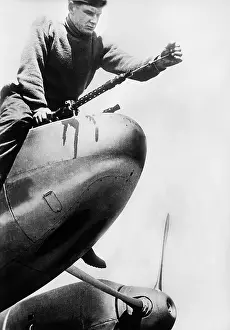 Cleans: Warden on a German Messerschmitt Me 110, 1940