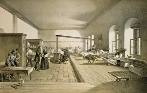 Wards: One of the wards of the hospital at Scutari