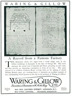 Highlighting: Waring and Gillow Advertisement