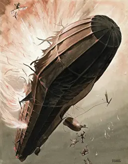 Heroism: Warneford attacks Zeppelin at Ghent