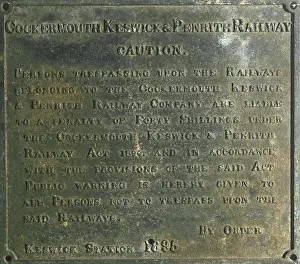 Trespass: Warning notice at Keswick Station