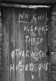 Warning sign to children