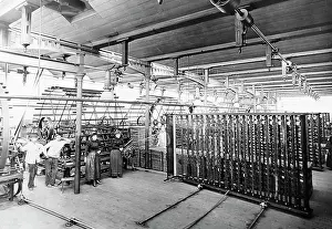 Warping: Warping Mill in a woollen mill in Bradford