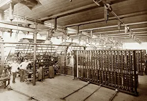 Warping: Warping Mill in a woollen mill in Bradford