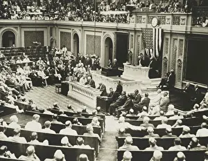 Gillett: Warren Harding speaking in the House of Representatives