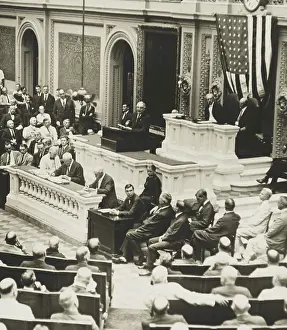 Gillett: Warren Harding speaking in the House of Representatives