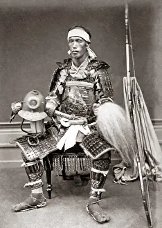 Warrior in armour, Japan, circa 1880s