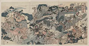 Akasaka: The warrior Kusunoki barricading himself into Akasaka Castle