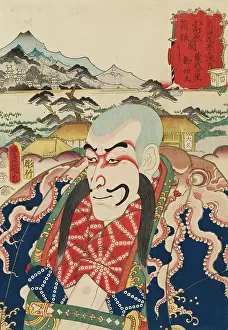 Kunisada: Warrior with a shaved head & whiskers