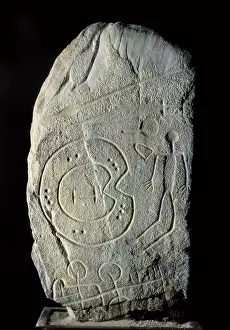 Guerrero: Warrior stele from Solana de Cabanas. 8th-6th