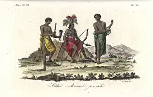 Kongo: Warriors of the Kongo with weapons and battle instruments