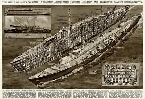 Telescopic: Warship with guided missiles by G. H. Davis