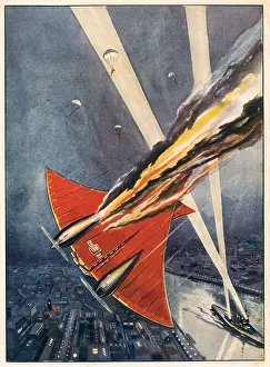 Parachuted: Wartime Comic Illustration