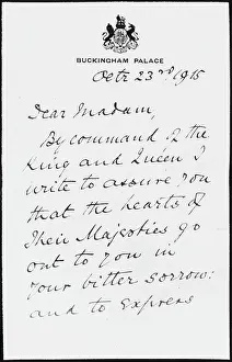 Condolence: Wartime letter of condolence