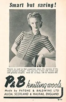Patons: Wartime P & B Knitting Wools Advert