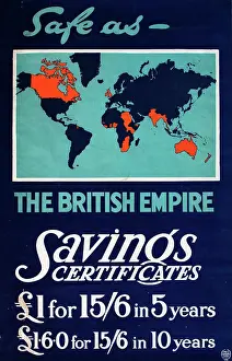 Investments: Wartime poster advertising Savings Certificates