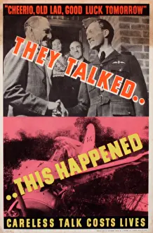 Careless: Wartime poster warning against careless talk