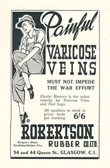 Varicose: Wartime Robertson Rubber Advertisement