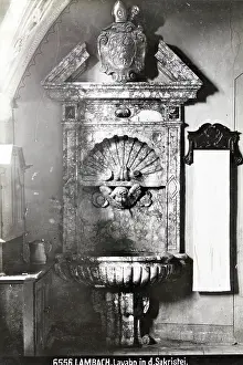 Abbeys: Washbasin in sacristy of monastery Lambach