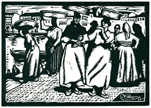 Linoleum: Washerwomen