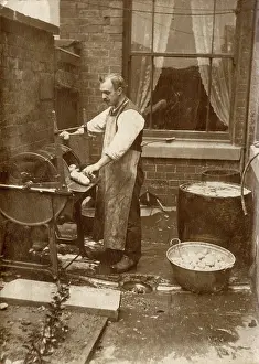 Washer: Washing Potatoes - Fish & Chip Shop, Morecambe, Lancashire