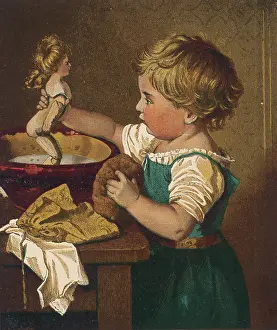 Washes: WASHING SISTER'S DOLL