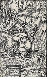 Amount: Washing for tin. (Basle, 1556). Woodcut