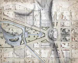 Latrobe: Washington, D.C. Map showing the grounds ?