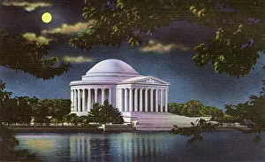 Fold Out: Washington DC, USA - Jefferson Memorial by moonlight