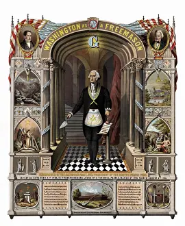 Freemasons: Washington as a freemason, circa 1867
