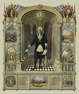 Freemasons: Washington as a freemason, circa 1867