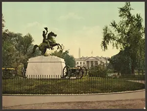 C1898: Washington. Jackson Monument and White House