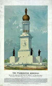 C1860: The Washington Memorial. From a monumental design by William