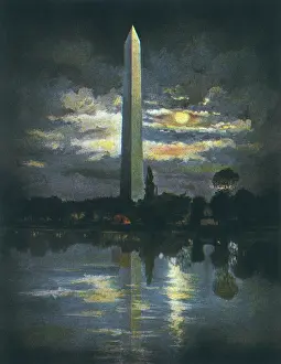 Dimly: Washington Monument