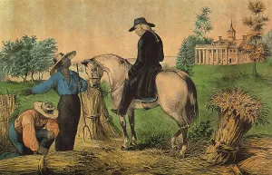 Atop: Washington at Mount Vernon 1797