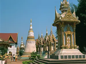 Stupa: Wat Luang temple, Pakse, Laos