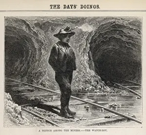 Converging: Watch boy standing at the entrance to a mine