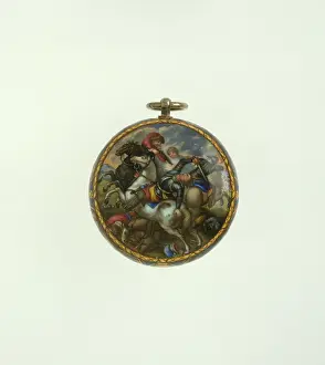 Enamelled: Watch in a golden case