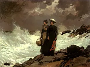 Pounding: Watching the Breakers, by Winslow Homer