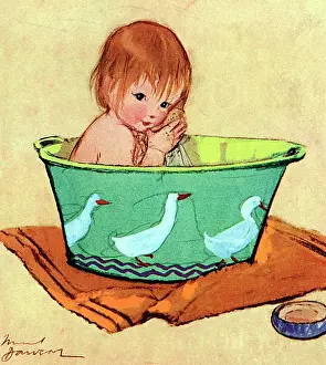 Bathtub: Water Baby by Muriel Dawson