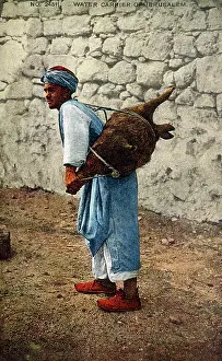 Goatskin: Water Carrier, Jerusalem, Israel