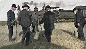 Dowsing: Water dowser and steam train 1907